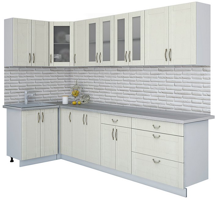

Готовая кухня Интерлиния Мила Крафт 1.2x3.0 (дуб снежный)