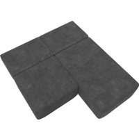 Угловой диван Лига диванов Лига-060 НПБ угол универсальный 129508 (велюр Brut 16 темно-серый)