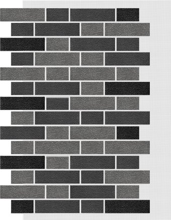 Декоративный кирпич АМК Тычок микс №241 (темно-серый микс)