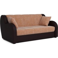 Диван Мебель-АРС Аккордеон Барон НПБ 180x200 (бежевый кордрой/экокожа коричневый)