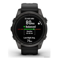 Умные часы Garmin Epix Pro Gen 2 Sapphire 42 мм (карбоново-серый титан/черный)