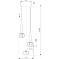 Подвесная люстра Евросвет Parker 50178/3 (черный/бронза)