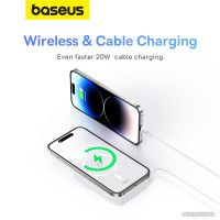 Внешний аккумулятор Baseus MagPro Magnetic Bracket Wireless Fast-Charging Power Bank 20W 5000mAh (белый)