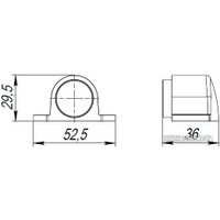 Упор дверной Punto DS PF-52 GR-23 (графит)