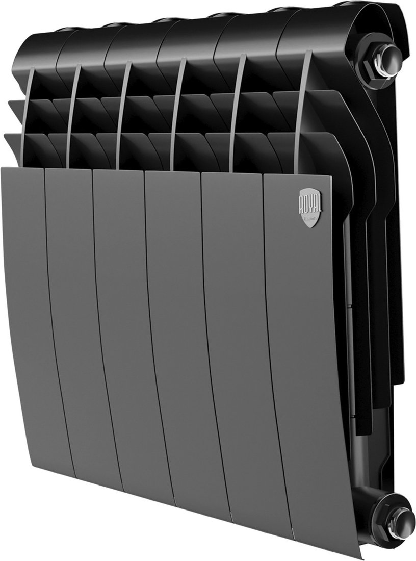Биметаллический радиатор Royal Thermo Biliner B 350 Черный - 6 секций