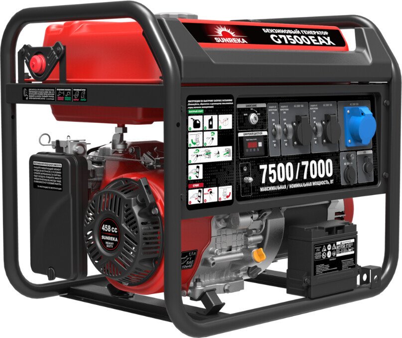 Бензиновый генератор SUNREKA G7500EAX