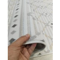 Ковер для жилой комнаты Radjab Carpet Сканди Сизаль Прямоугольник 10706A 12247RK (1.4x2, Grii/Krem)