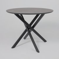 Кухонный стол Аврора Мехико 3Д D950 (камень черный/черный матовый)