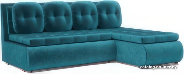 Угловой диван Мебель-АРС Кормак (бархат сине-зеленый Star Velvet 43 Black Green)