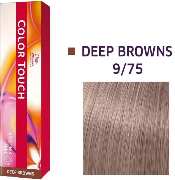 

Оттеночная краска Wella Professionals Color Touch 9/75 очень светлый блонд коричнево-махагоновый 60 мл