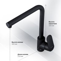 Кухонная мойка БелЭворс Styl R + Like F8005022 (черный)