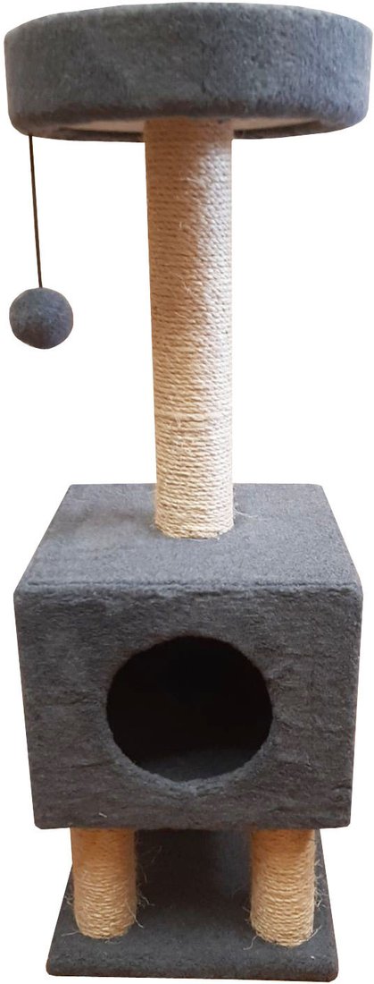 Комплекс Cat House На ножках 1.05 (сизаль серый)