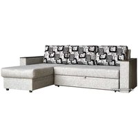 Угловой диван Асмана Фаворит (кубики/рогожка серая/венге)