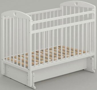 Классическая детская кроватка Giovanni Elegance 20 (белый, с сердечком)