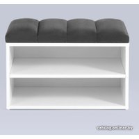 Тумба для обуви Stool Group Хольст vt-holst-996 (белый/велюр темно-серый)