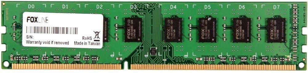 

Оперативная память Foxline 8GB DDR4 PC4-19200 FL2400D4U17-8GSE
