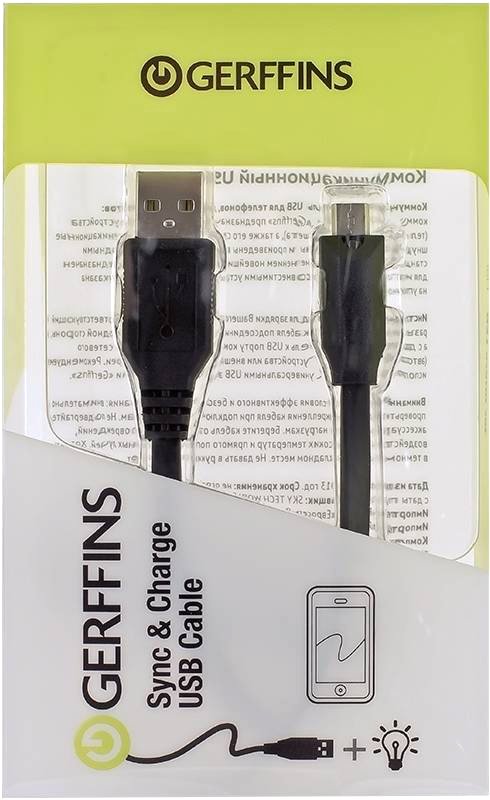 

Кабель Gerffins MicroUSB (черный)