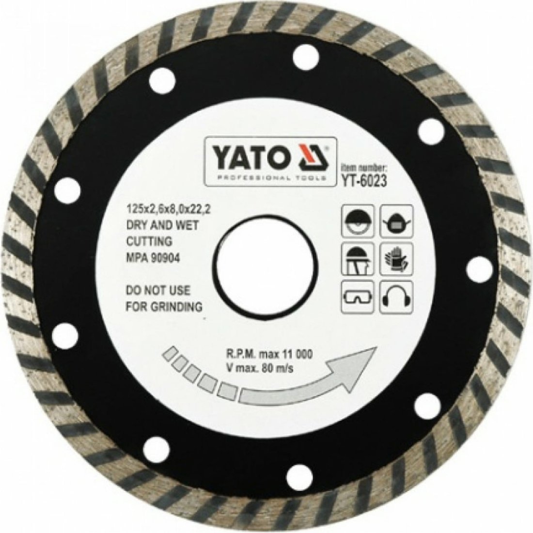 

Отрезной диск алмазный Yato YT-6023