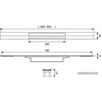 Трап/канал Tece Drainprofile 671000 (сатин)