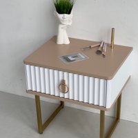 Тумба Shtabe Royal 5101 эко (макиато/золото/р.золото)