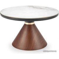 Журнальный столик Halmar Genesis (белый мрамор/ореховый/золотой)