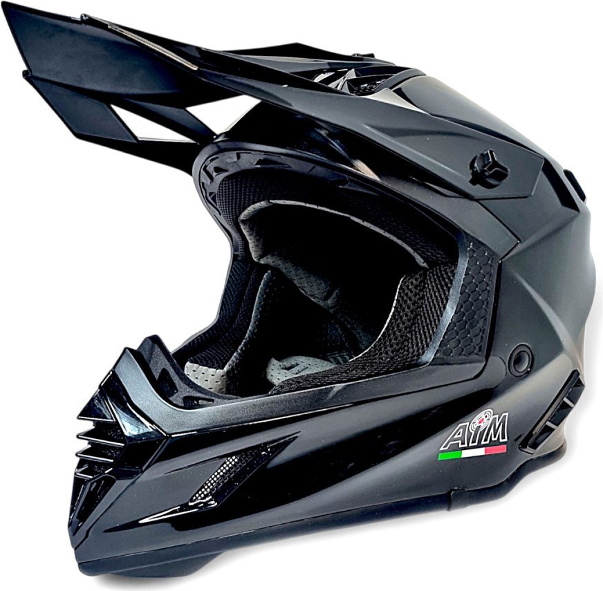 

Мотошлем AIM RH855 Fiber Glass RH855-001-L (L, черный глянец)