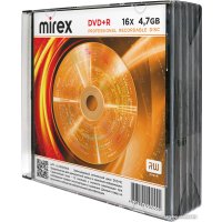 DVD+R диск Mirex 4.7Gb 16x UL130013A1F (5 шт.)