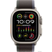 Умные часы Apple Watch Ultra 2 LTE 49 мм (титановый корпус, титановый/черно-синий, нейлоновый ремешок размера M/L)