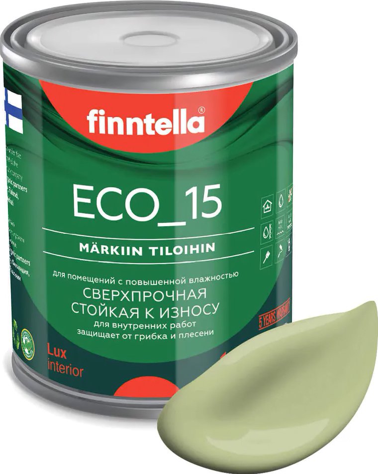 

Краска Finntella Eco 15 Vihrea Tee F-10-1-1-FL033 0.9 л (пастельно-зеленый)
