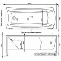 Ванна Aquanet Cariba 170x75