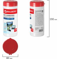 Влажные салфетки BRAUBERG 510122 (100 шт)