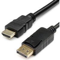 Кабель GoPower 00-00027493 HDMI - DisplayPort (1.8 м, черный)