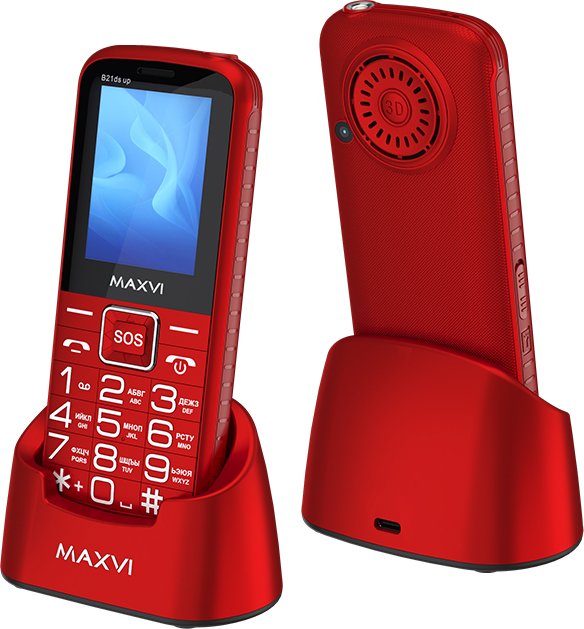 

Телефон Maxvi B21ds Up (красный)