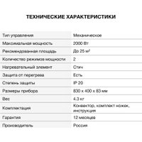 Конвектор StarWind SHV1020