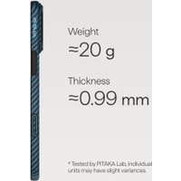 Чехол для телефона Pitaka Ultra-Slim для iPhone 17 Pro (1500D Black/Blue Twill)