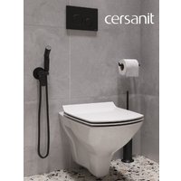 Унитаз подвесной Cersanit Carina New Clean On с инсталляцией Leon S-IN-BLACK-Cg-w в Витебске