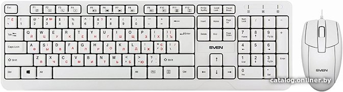 Офисный набор SVEN KB-S330C (белый)