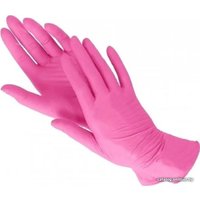 Нитровиниловые перчатки Wally Plastic S 100 шт (розовый)