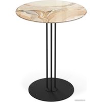 Журнальный столик Sheffilton SHT-CT55/H43 (дымчатый топаз/черный муар)