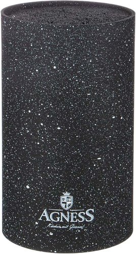 Подставка для ножей Agness Black Marble 911-688