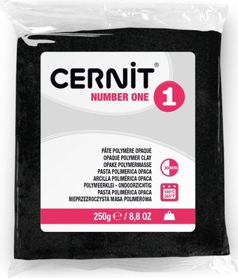 Полимерная глина Cernit № 1 (250 г, черный)