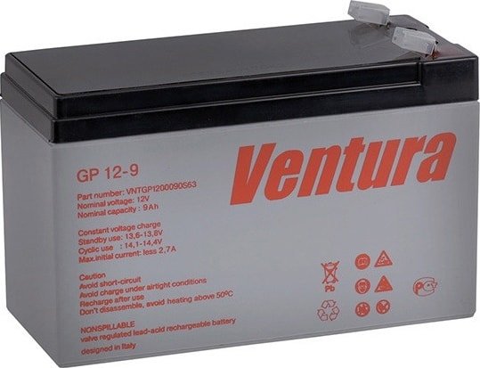 

Аккумулятор для ИБП Ventura GP 12-9 (12 В/9 А·ч)