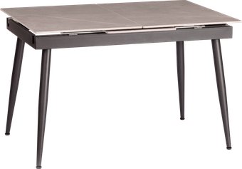 Кухонный стол TetChair Балморал 120+40x80x75 (серый/черный)