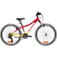 Велосипед Novatrack Katrina 7.V 24 р.12 2025 24AHV.KATRINA.12YRD5 (красный/желтый)