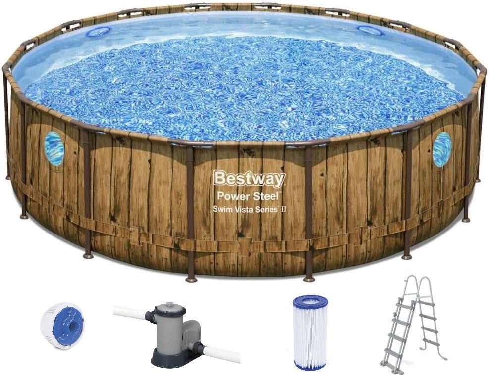 

Каркасный бассейн Bestway Power Steel 56725 (488х122)
