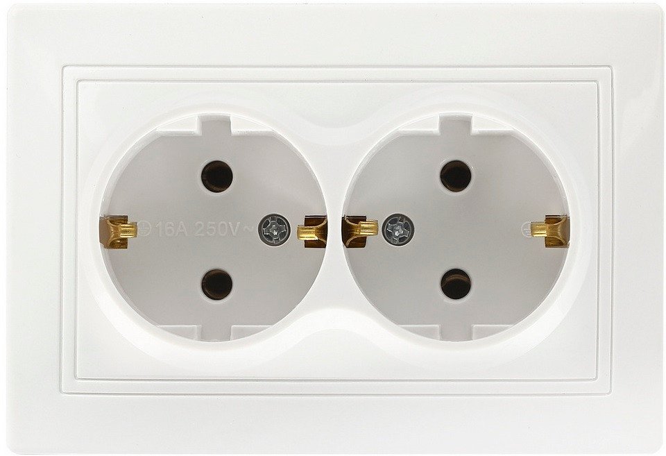 Розетка SmartBuy Венера SBE-01w-16-S2-Z-c