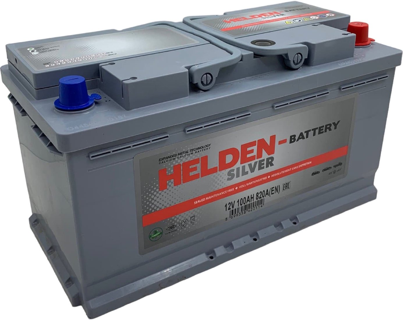 

Автомобильный аккумулятор Helden 12V 100 Ah 820A R+