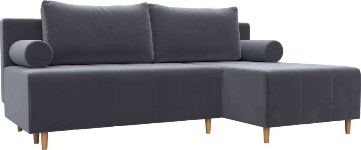 

Угловой диван Лига диванов Лига-102 универсальный 134792 (велюр Seven 17 серый)