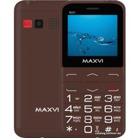 Кнопочный телефон Maxvi B231 (коричневый)