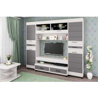 Стенка Лером Камелия-10 гостиная (снежный ясень/серый) в Бобруйске